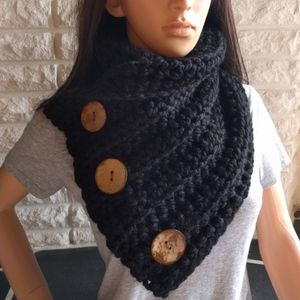 BROWN ONLY Cowl hand woven scarf